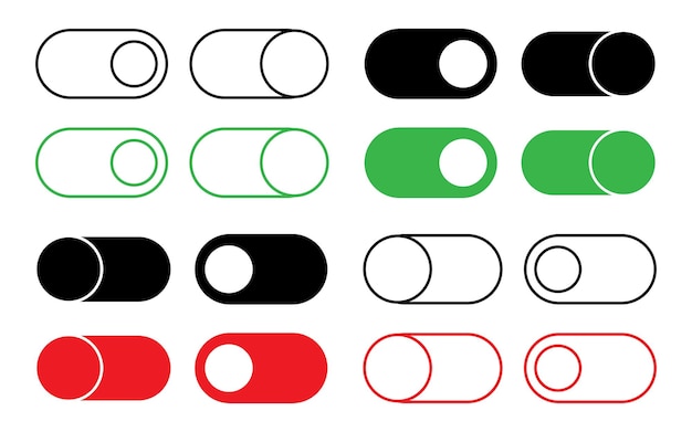 toggle switch on off button set ui element user interface button swich icon