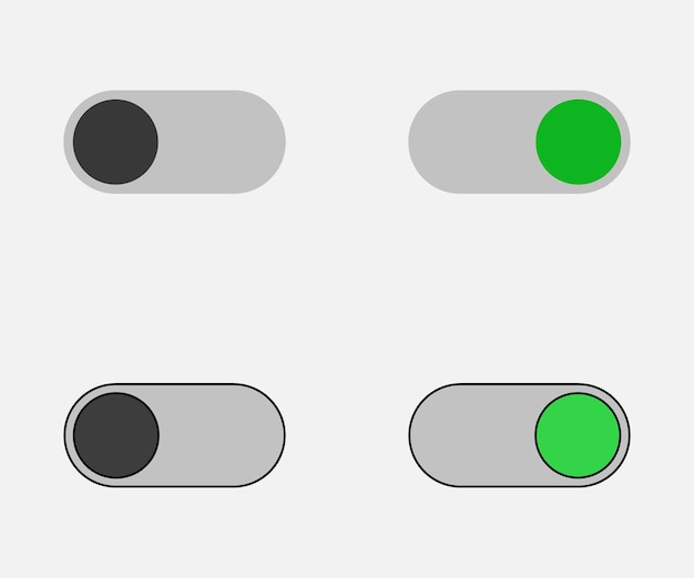 Vector toggle switch on and off