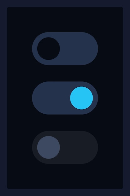 Vector toggle switch ui elements kit