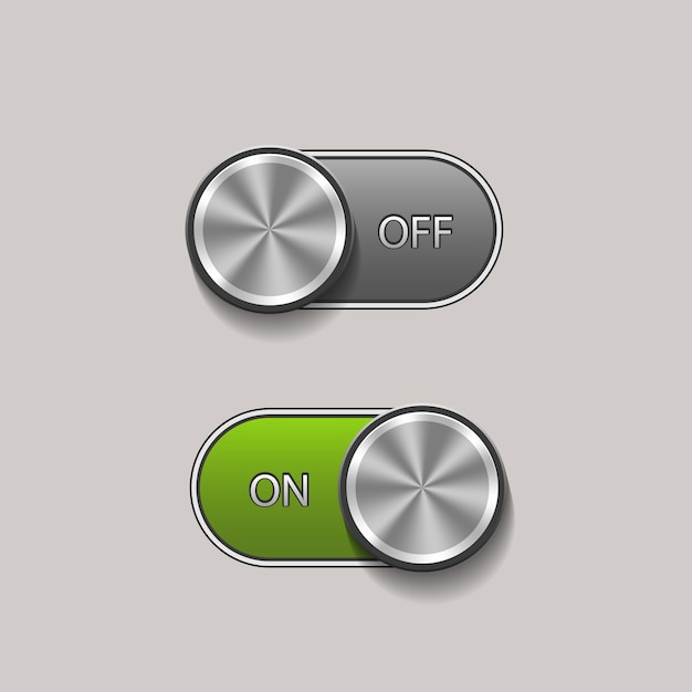 Toggle switch with on and off position
