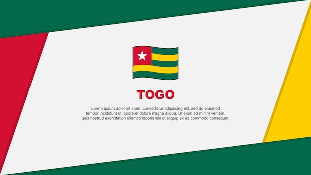 Флаг Того Абстрактный Фон Дизайн Шаблона День Независимости Того Баннер Мультфильм Векторные Иллюстрации Баннер Того