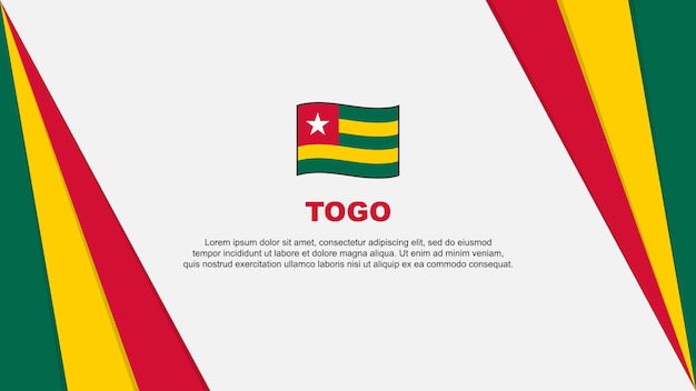 トーゴの旗の抽象的な背景デザイン テンプレート トーゴ独立記念日のバナー 漫画のベクトル図 トーゴの旗