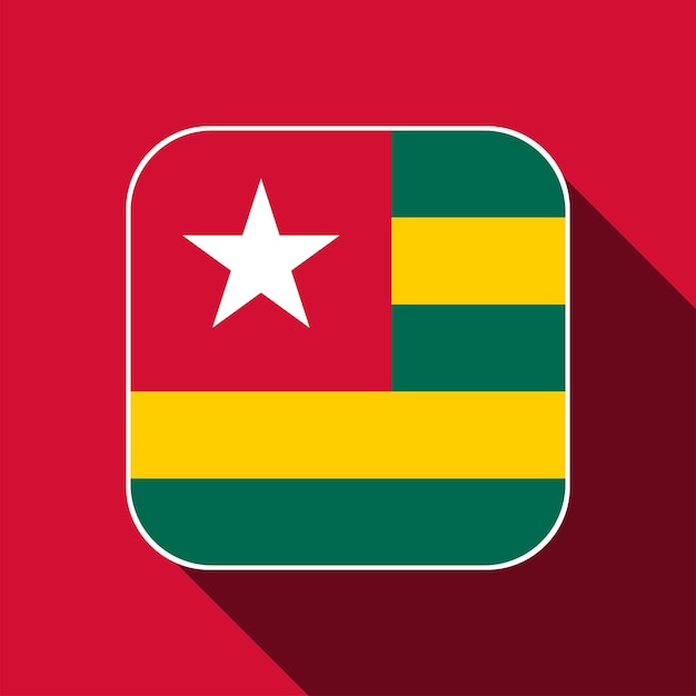 Togo flag official colors Vector illustration