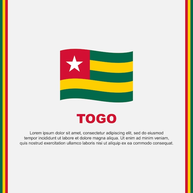 Togo vlag achtergrond ontwerpsjabloon Togo Onafhankelijkheidsdag Banner Social Media Post Togo Cartoon