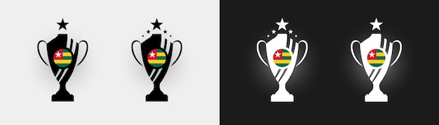 Togo vlag trofee vectorillustratie