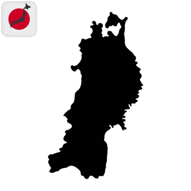 Tohoku kaart Japan regio Vector illustratie