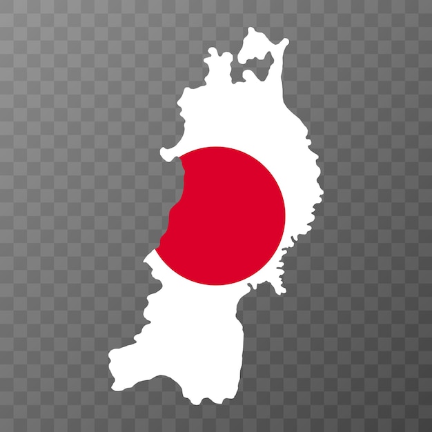 Tohoku kaart Japan regio Vector illustratie