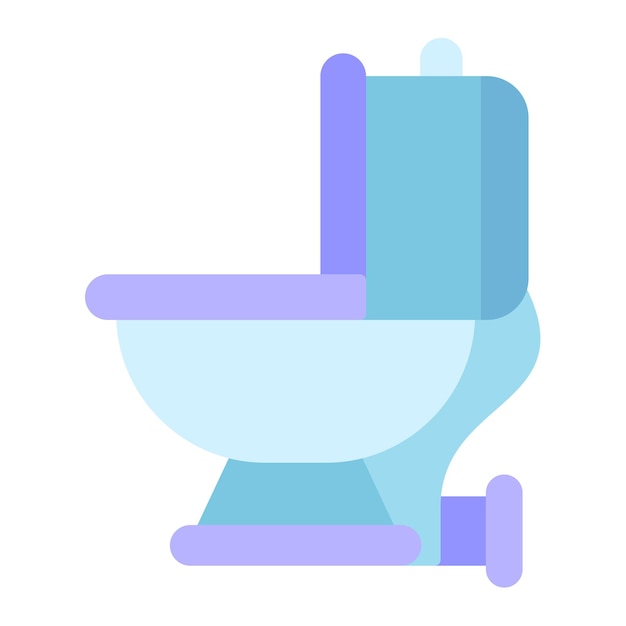 Toilet Flat Illustration
