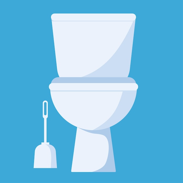 Toilet flat vector color icon for apps and websites eps 10