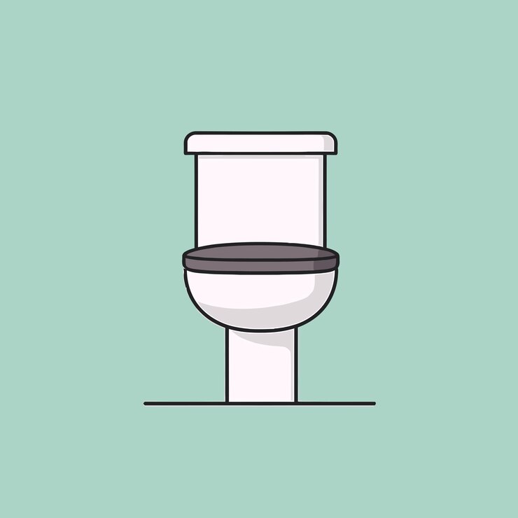 Vector toilet icon flat illustration of toilet icon for web