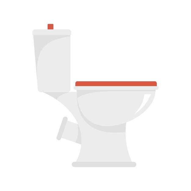 Toilet icon Flat illustration of toilet vector icon isolated on white background