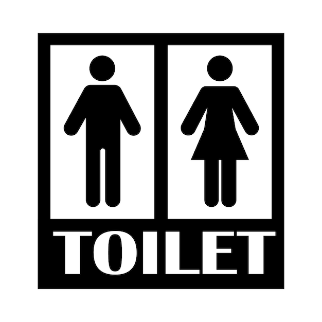 Шаблон векторного логотипа туалета