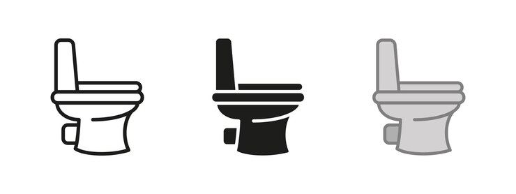 Vector toilet icon side view toilet bowl vector illustration bathroom restroom and lavatory symbol wc sign