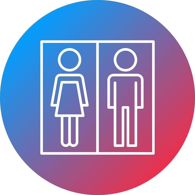 トイレアイコンのベクトル画像はモールに使用できます