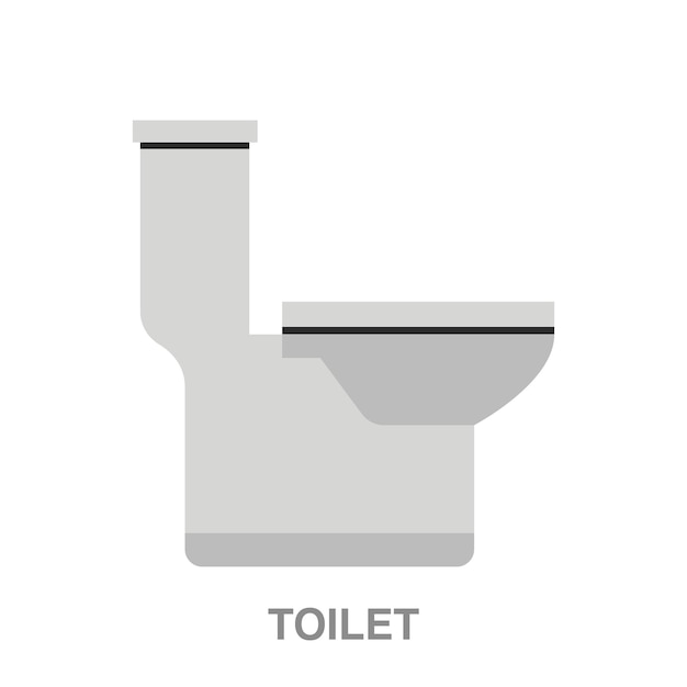 Vector toilet illustration on transparent background