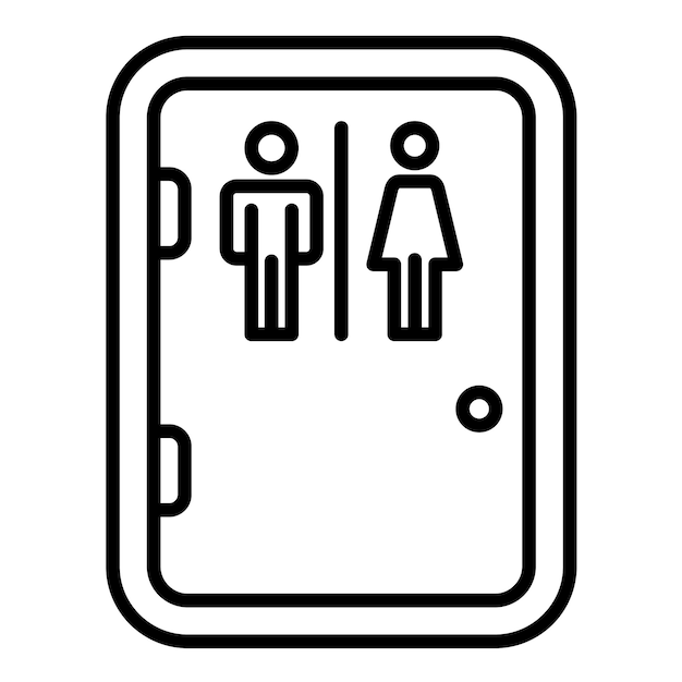 Toilet Line Illustration