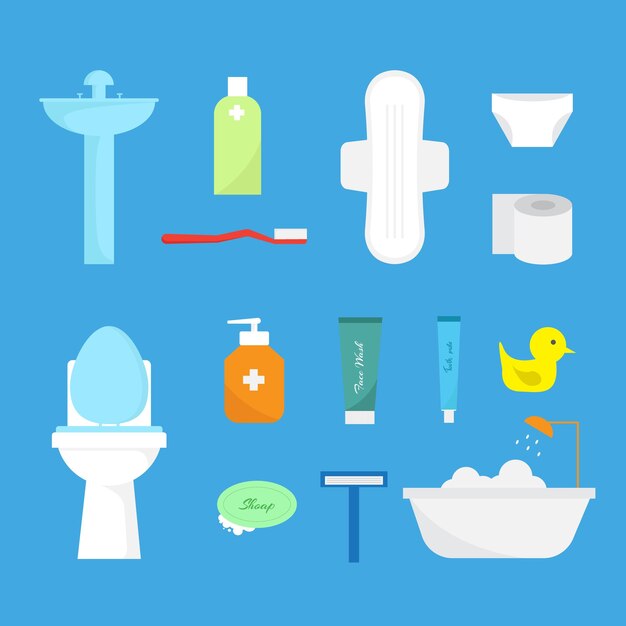 Toilet pack concept vector illustration