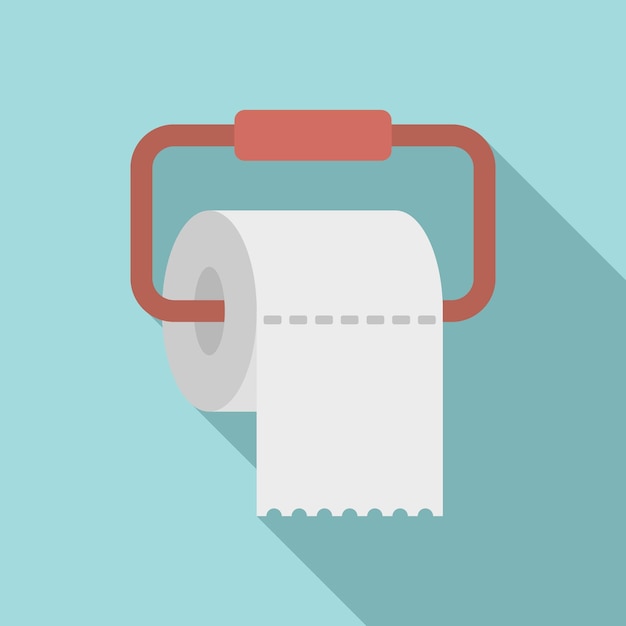 Toilet paper icon flat illustration of toilet paper vector icon for web design