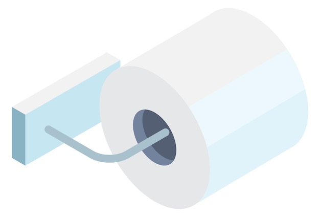 Toilet paper roll hanger Batroom isometric icon