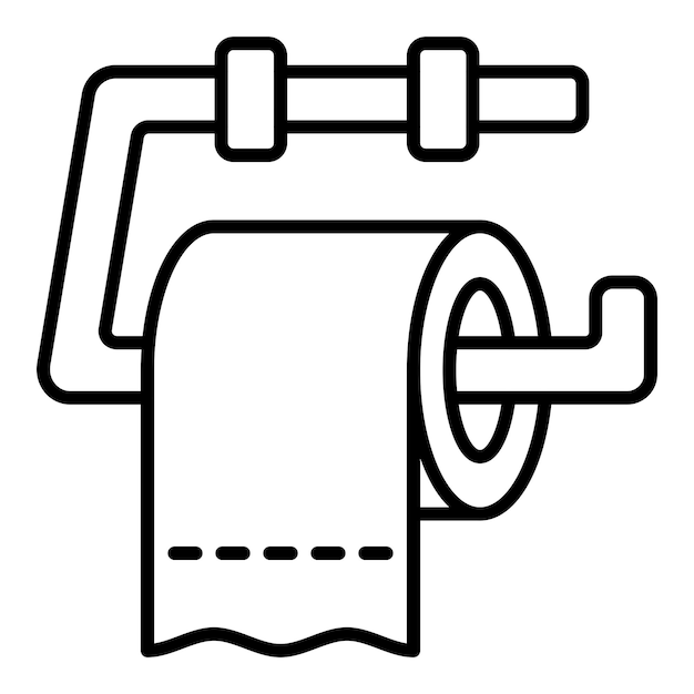 白い背景のトイレットペーパーロールとホワイトタグでロールと書かれています