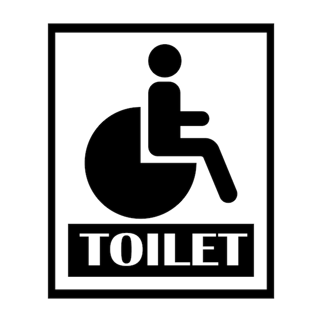 Toilet pictogram logo vector ontwerpsjabloon