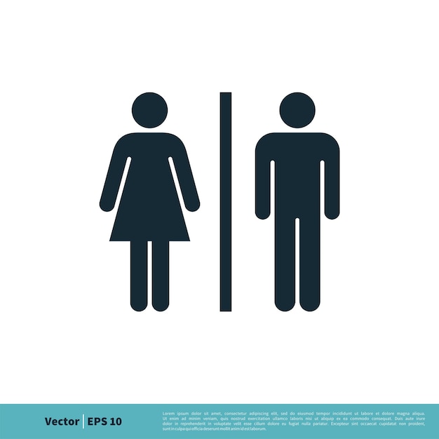 Toilet Pictogram Vector Logo Sjabloon Illustratie Ontwerp Vector Eps 10