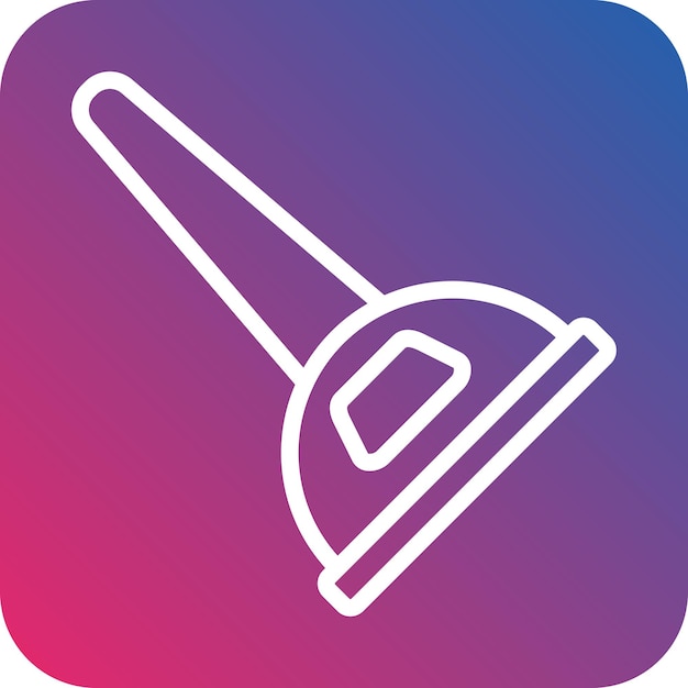 Vector toilet plunger icon style