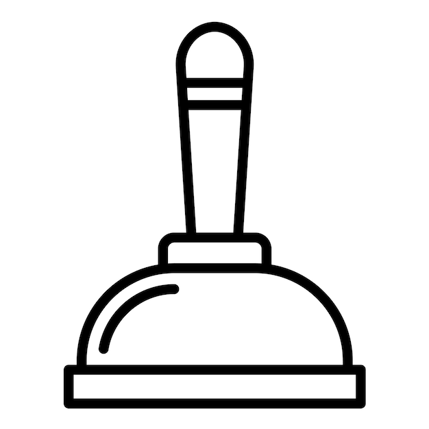 Toilet Plunger Vector Illustration Style