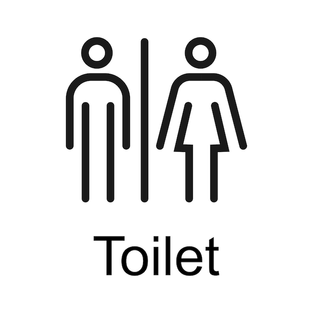 toilet richting pictogram vector illustratie ontwerp