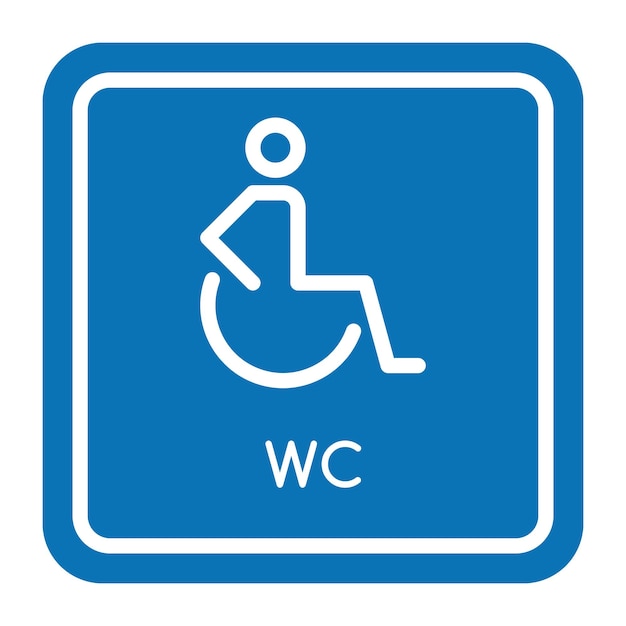ベクトル 障害者のためのトイレの看板 ベクトルグラフィックス