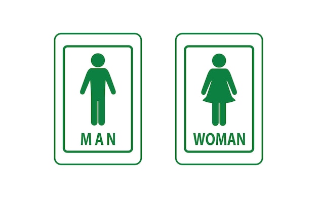 Vector toilet sign icon male and female toilet symbols vector illustration