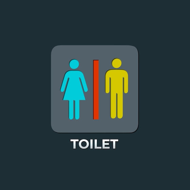 Toilet sign man-women