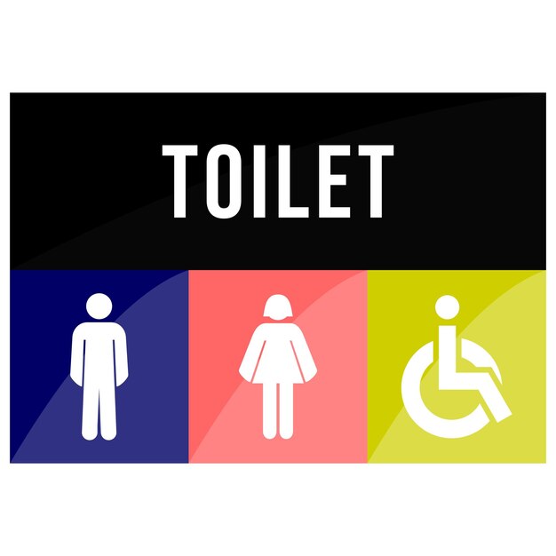 Vector toilet sign and rest room