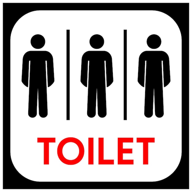 Toilet sign and rest room