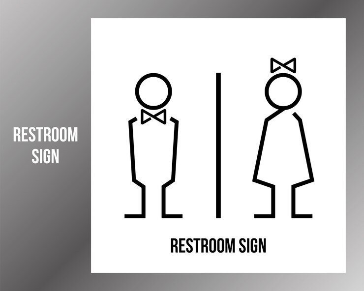 Toilet sign