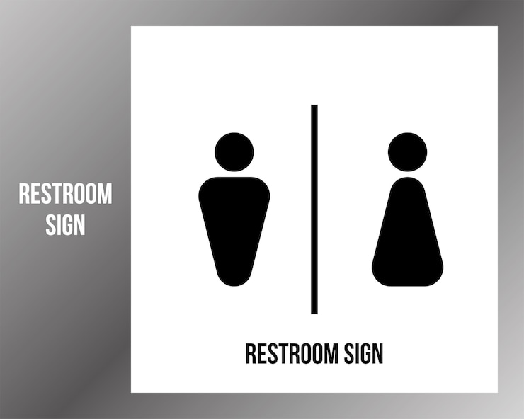 Toilet sign