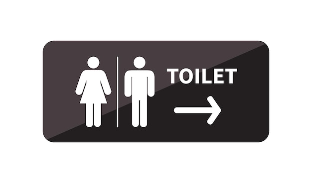 Туалетные знаки знак мужского и женского туалета черный знак современный дизайн векторной иллюстрации