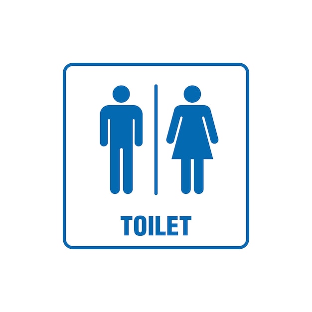 Toilet Toilet Teken Plakkaat Vector Sjabloon