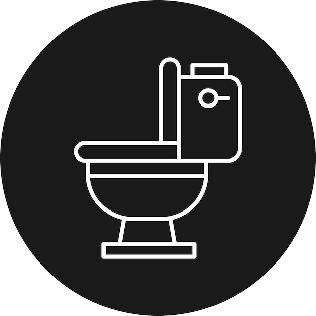 トイレのベクトルアイコンは衛生ルーティンのアイコンセットに使用できます