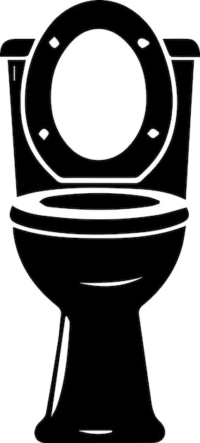 Toilet vector silhouette illustration black color 3