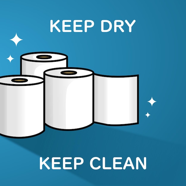 toiletpapier rol illustratie plat ontwerp