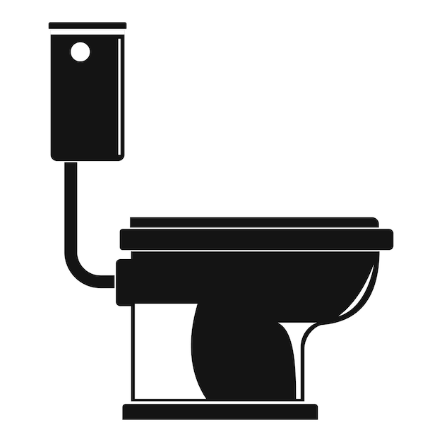 Toiletpictogram Eenvoudige illustratie van toilet vectorpictogram voor web