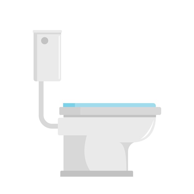 Toiletpictogram Vlakke afbeelding van toilet vectorpictogram voor web