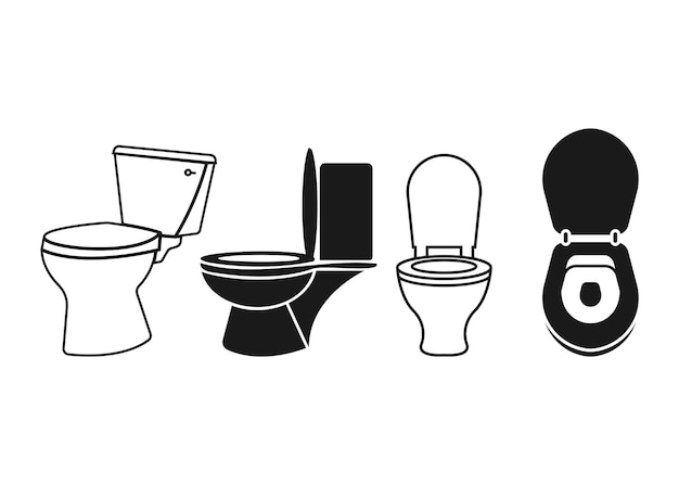 Toiletpot pictogram ontwerp sjabloon vector geïsoleerde illustratie