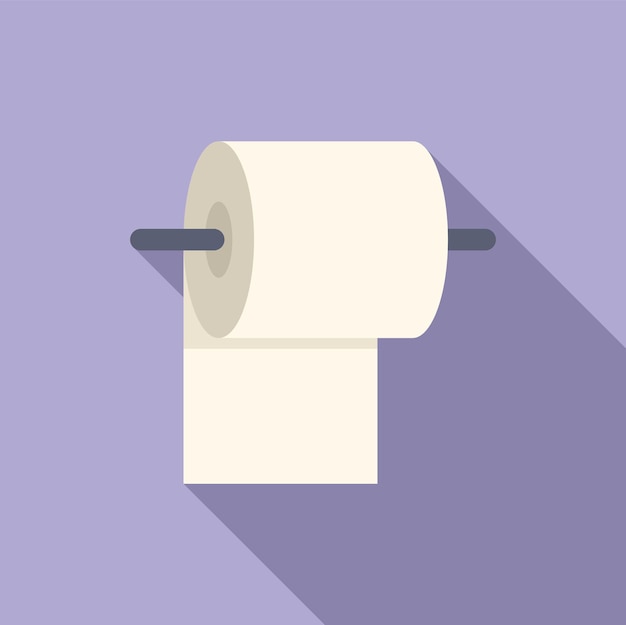 Toilettenpapier hangt op een houder met een lange schaduw