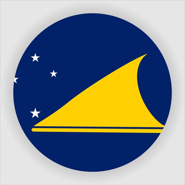 Vector tokelau flat rounded flag icon