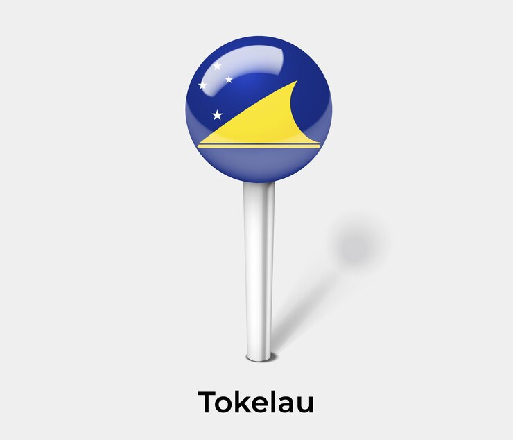 Vector tokelau push pin for map vector illustration