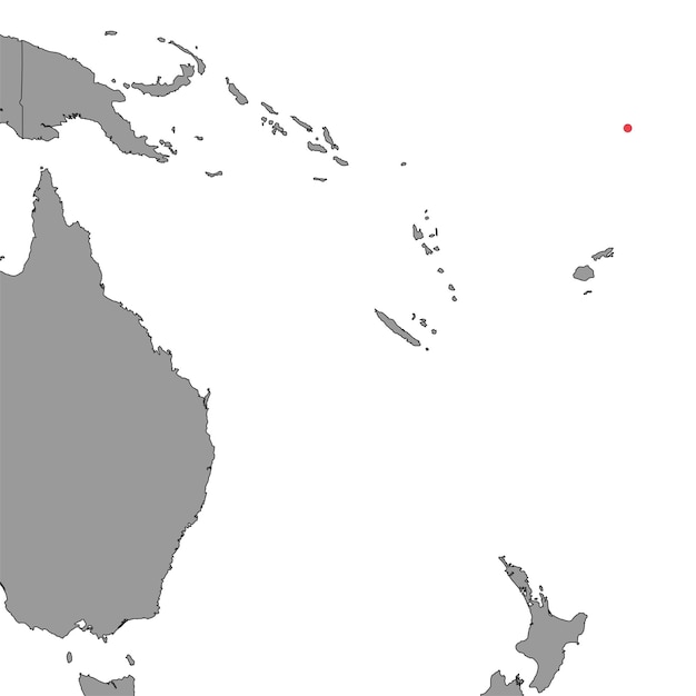 Tokelau on world map Vector illustration