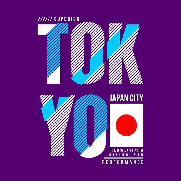 Tokio stad typografie stedelijke t-shirt ontwerp