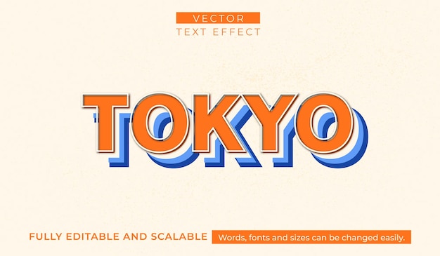 Tokyo editable text effect